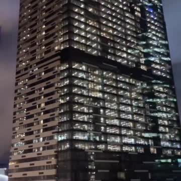 Москва-Сити ночью. Кремль