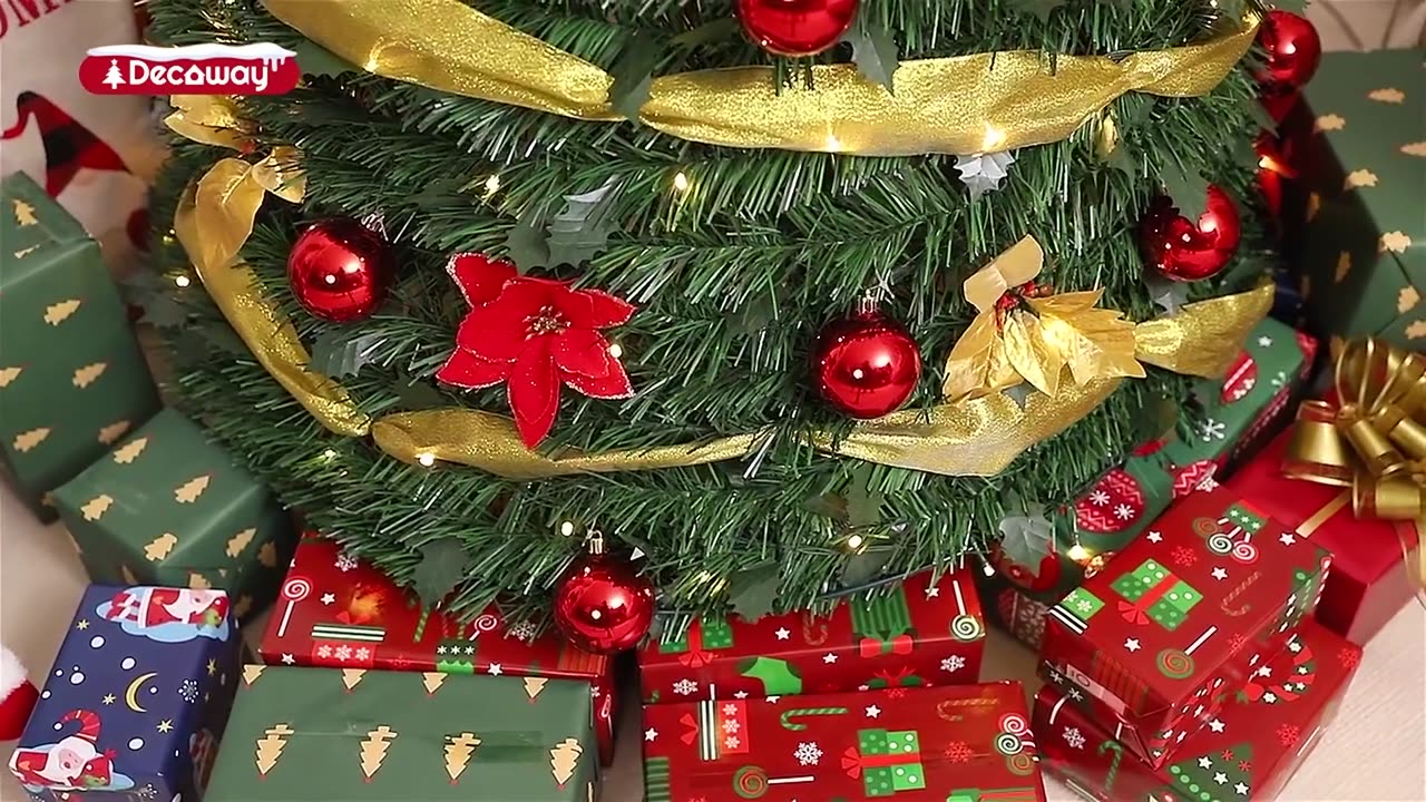 Decoway Pre Lit Pre Decorated 6FT Christmas Tree With Affortable Price