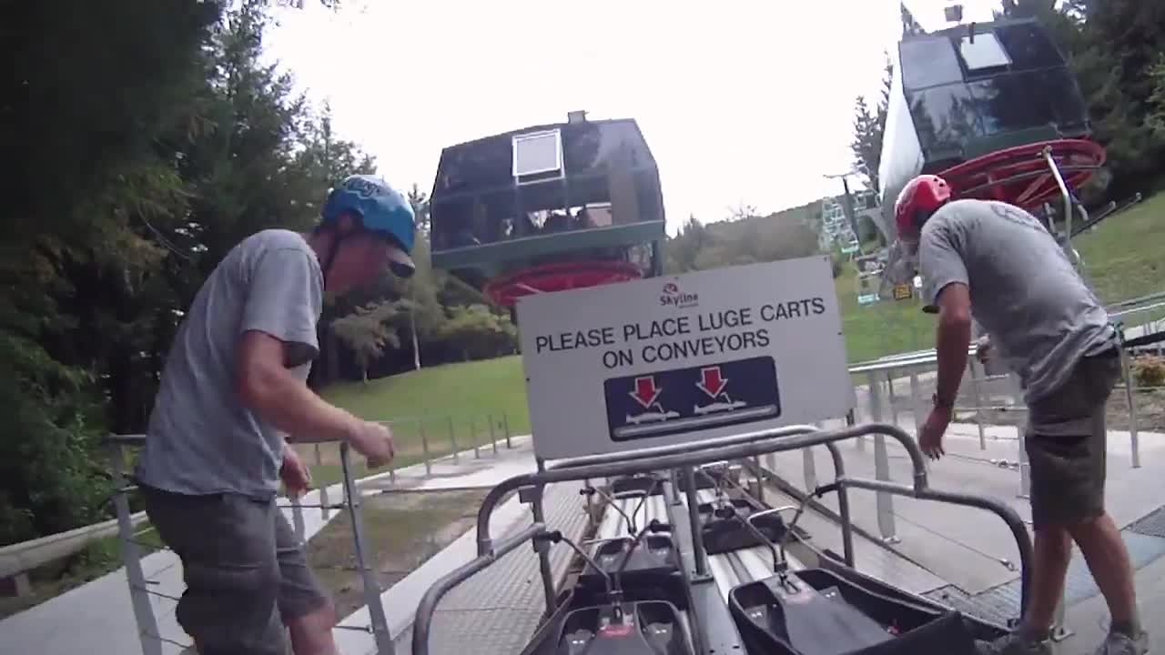 High Speed Luge Crash, Rotorua New Zealand