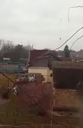 A scary scene of the Russian and Ukraine war.