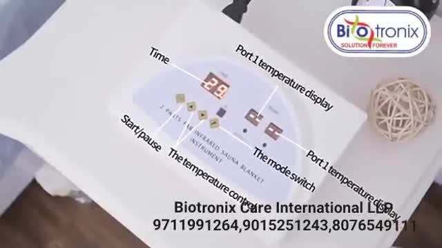 Biotronix Full Body Heating Blanket Far Infrared 2 Zone for physiotherapy and Slimming