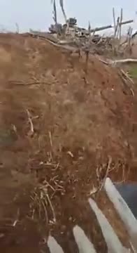 Russians showing footage from their trenches, telling that they knocked out their own tank 😂