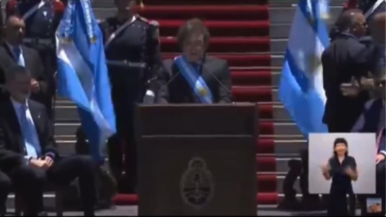 Javier Milei officially sworn in as Argentina's President.