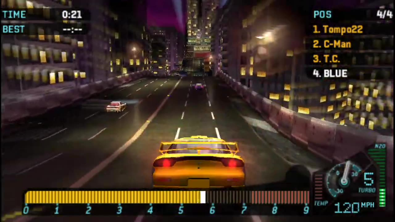 NFS Underground Rivals - Drag Race Event 4 Bronze Difficulty 1st Try(PPSSP HD)