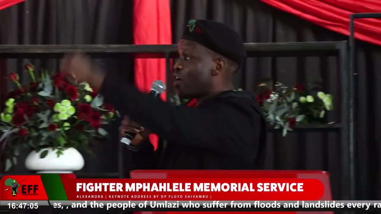 Fighter Mphahlele Memorial Service Alexandra Keynote Address by DP Floyd Shivambu