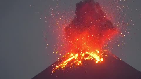 Lava volcano blast