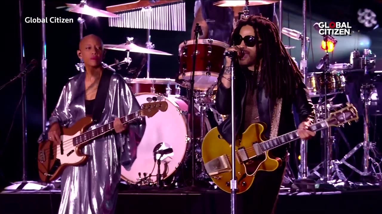 Billie Eilish, Lenny Kravitz at climate concert