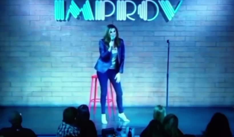 Comedian Heather Mcdonald collapsing!!! during her act!!!