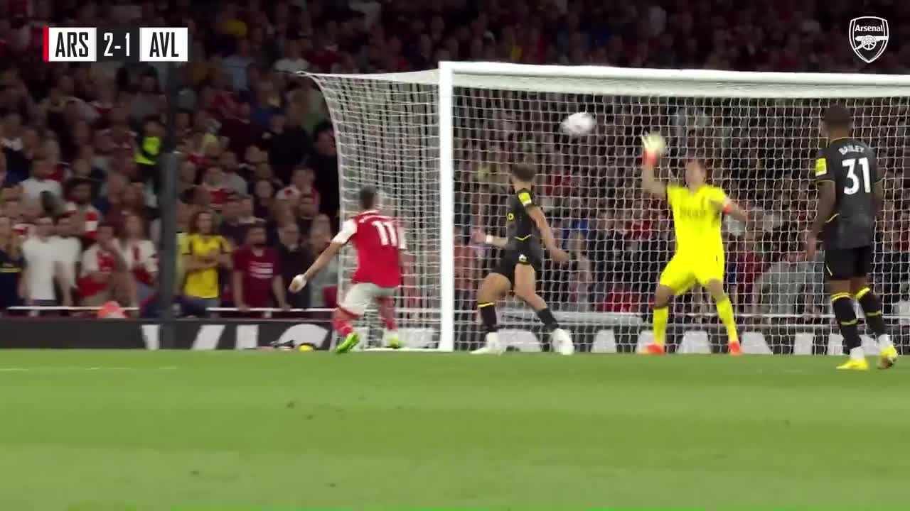 HIGHLIGHTS | Arsenal vs Aston Villa (2-1) | Gabriel Jesus and Martinelli make it five wins!