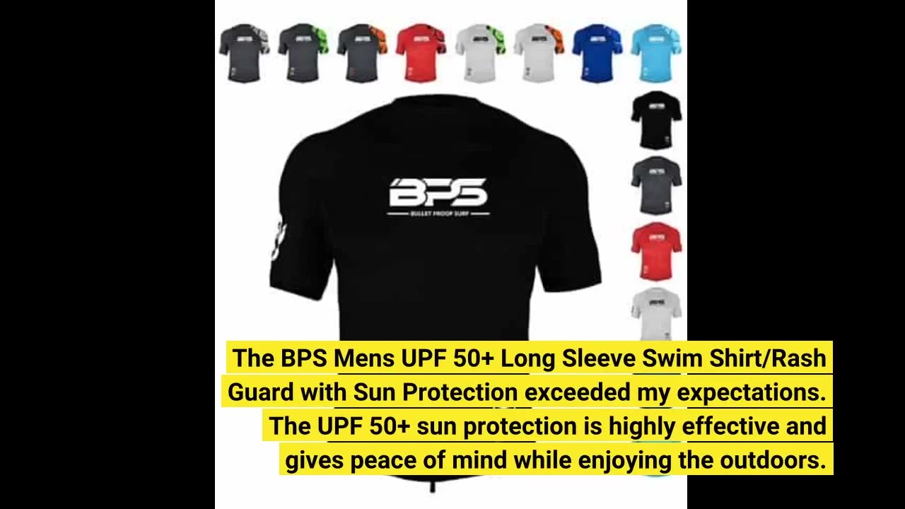 User Feedback: BPS Men's UPF 50+ Long Sleeve Swim Shirt/Rash Guard with Sun Protection