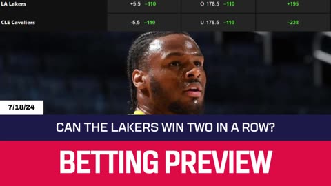 NBA Summer League Betting Preview: Lakers vs Cavs (7/18/24)