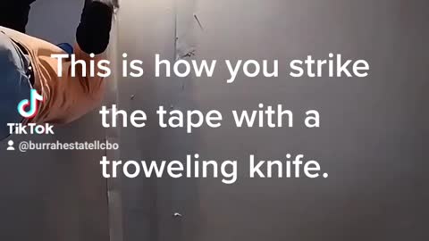 How to strike Drywall tape on a ceiling.