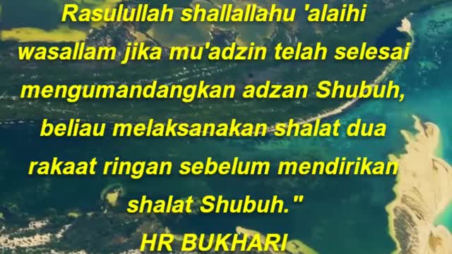 Rasulullah shallallahu 'alaihi wasallam jika mu'adzin telah selesai mengumandangkan
