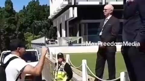 "you will pay you murderers for vaccine killings!" anger over vaccines killing children outside D u m a s house