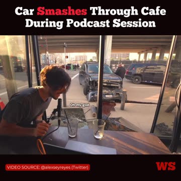 Car crush during podcast recording