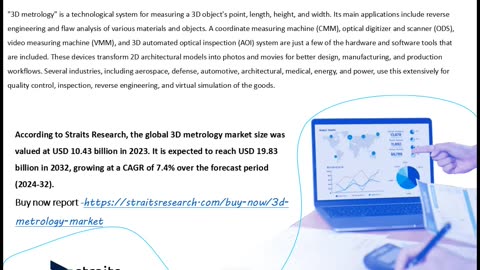 3D Metrology Size, Share, Growth, Trends and Forecast