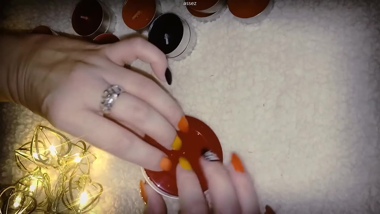 ASMR candles 🎃🎃👻, NO TALKING, SLEEP - tapping_タッピング_tapotement 🎧︎ 👂 🎧︎ 💅