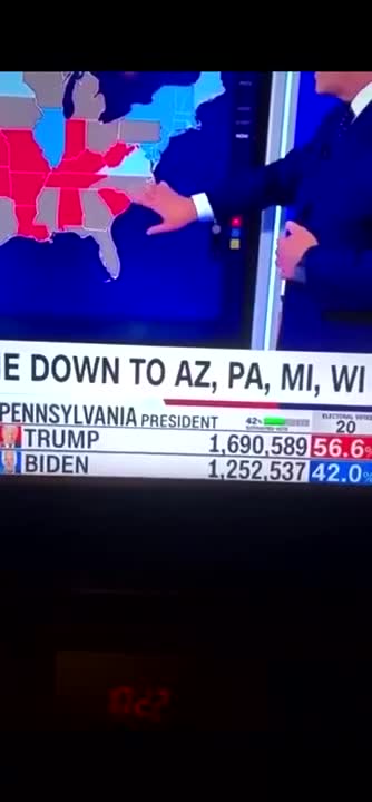 Voter Fraud in CNN- 19,958 votes get taken from Trump at 1022pm and given to Biden at 1023 pm