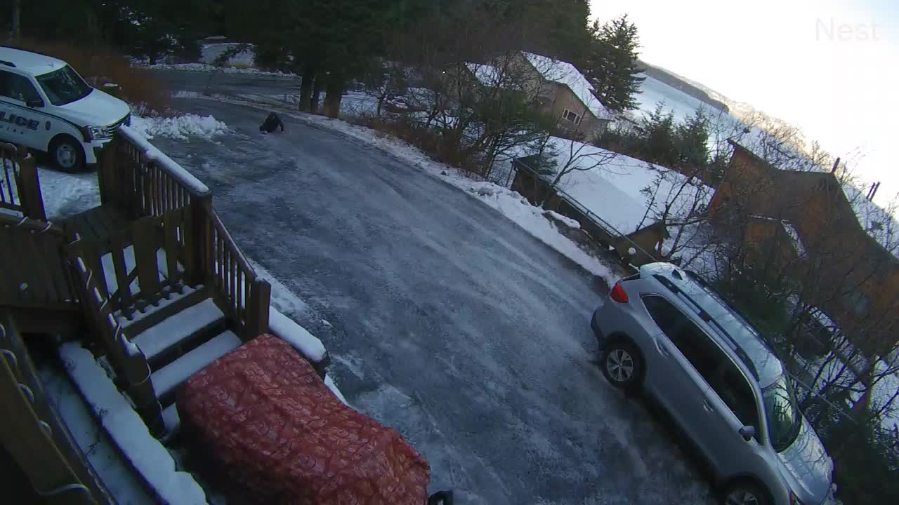 Truly Frightening Frozen Driveway