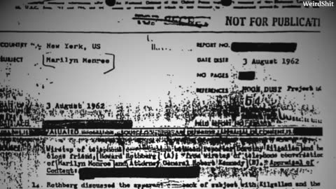 JFK Marilyn Monroe~’Things From Outer Space’Document~FBI Asked CIA To Analyze It ~It’s {Redacted }