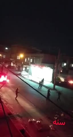 Iran - Sanandaj Iranian Security Forces Shooting at Protesters in Sanandaj