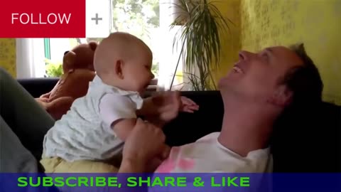 Funny Video of Baby and Dad Laughing Together! 😄👶👨‍👦