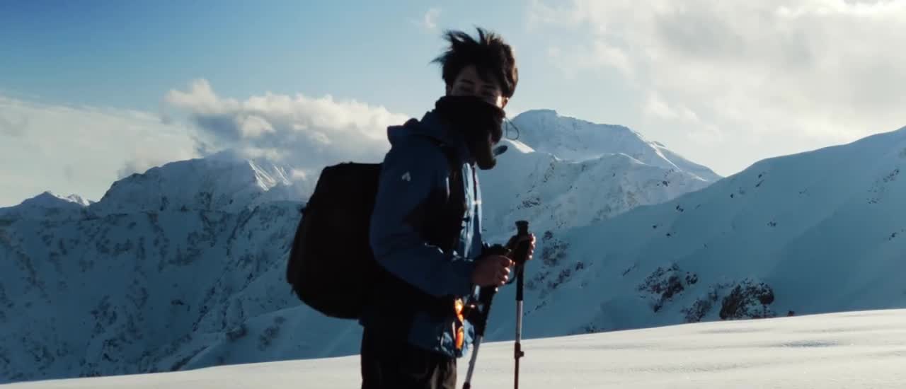 top view on mountain japan