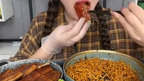 Chinese food eating funny challenge