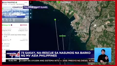 73 sakay, nasagip sa nasunog na barko sa Batangas