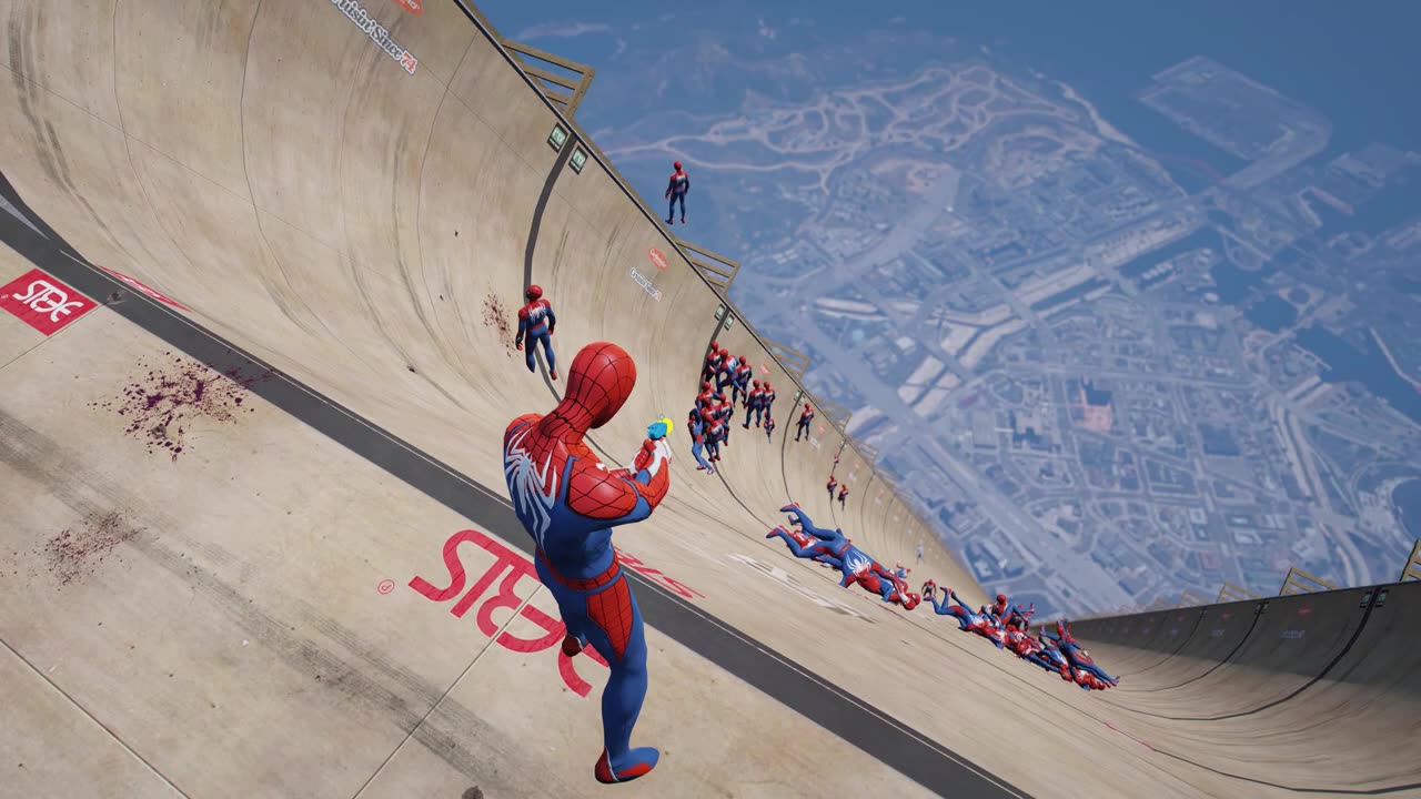 GTA 5 Epic Ragdolls_Spiderman Compilation