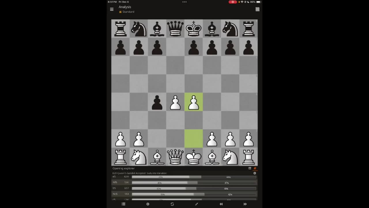 Teaching the Queen's Gambit to Tam with the iPad