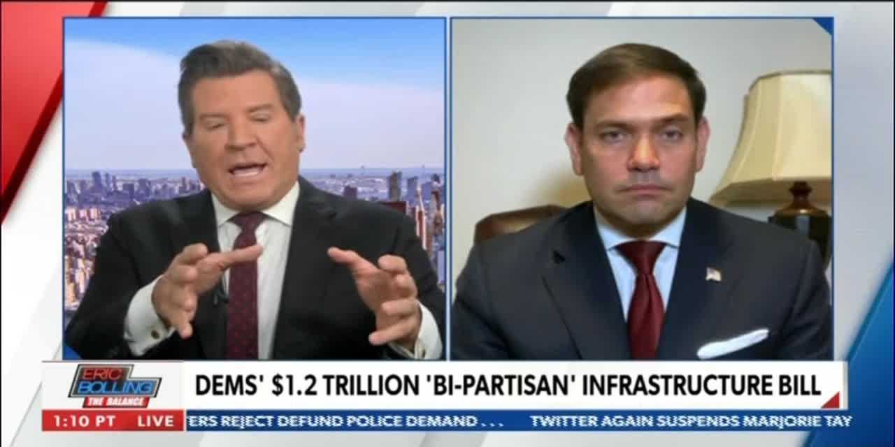 Sen Rubio Joins Eric Bolling on Newsmax TV to Discuss Cuba & Democrats' Wasteful Infrastructure Bill