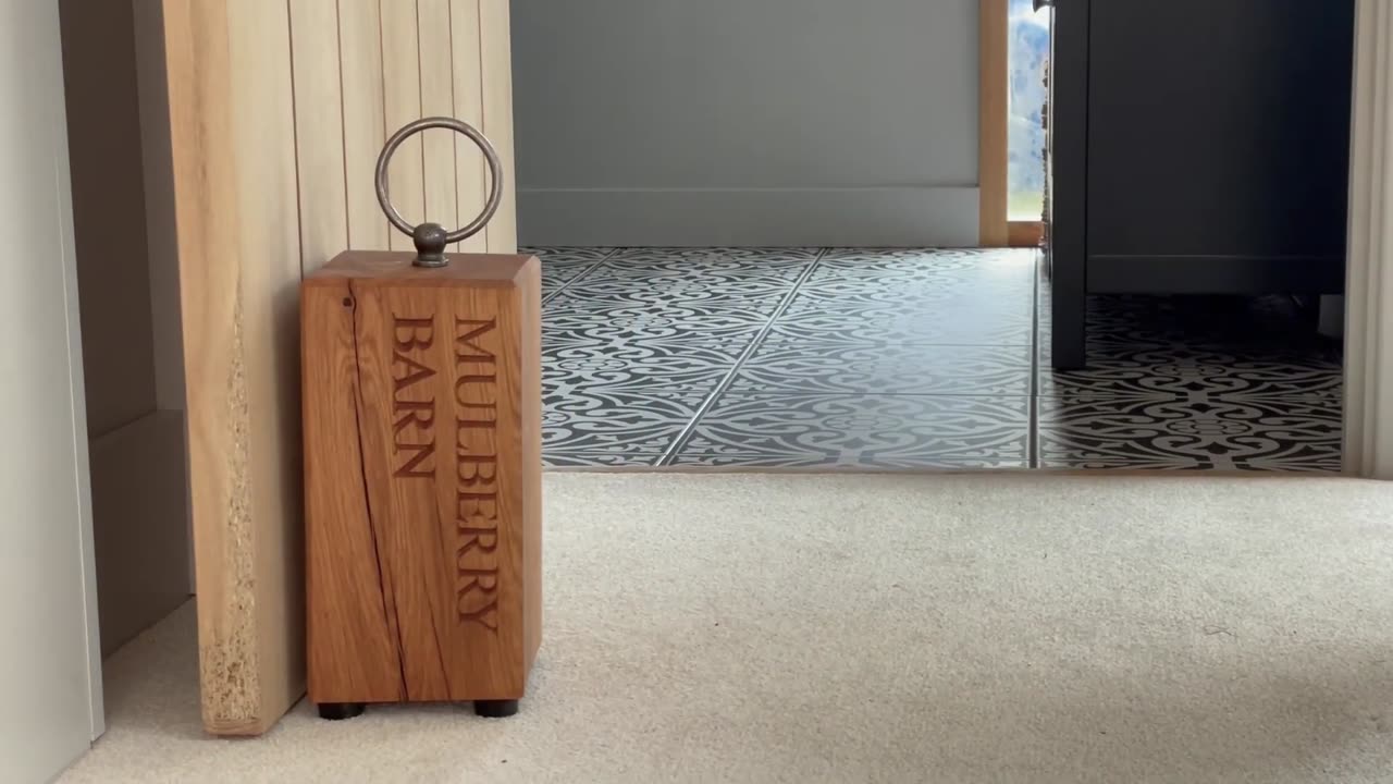 Special wooden door stops