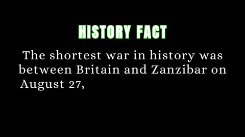 The Shortest War in History