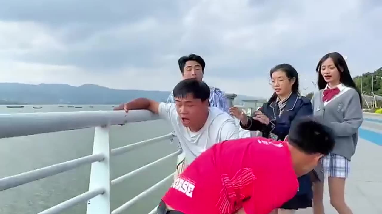 Reeling jump #prank with frend #gon wrong # funny