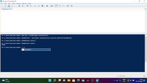 Getting GPS coordinates with PowerShell