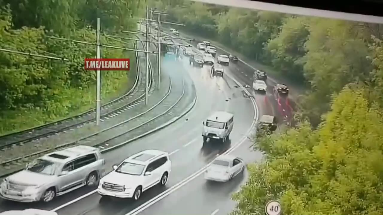 Kemerovo, Russia. The brakes of a tram broke while it was moving