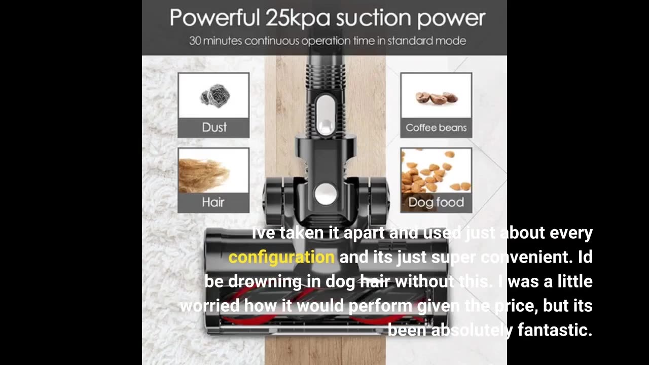 Cordless #Vacuumcleaner 25Kpa Brushless Motor Stick Vacuum-Overview