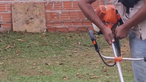 Grama sendo cortada