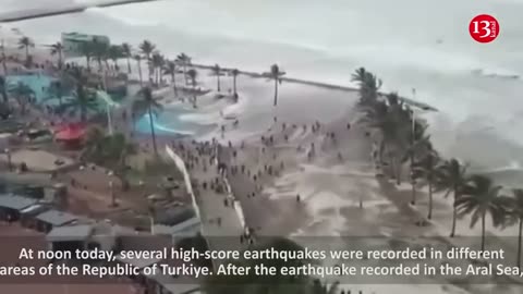 Massive waves hit Turkeys coastline , feast of Tsunami: meta high tsunami may hit Turkish coast