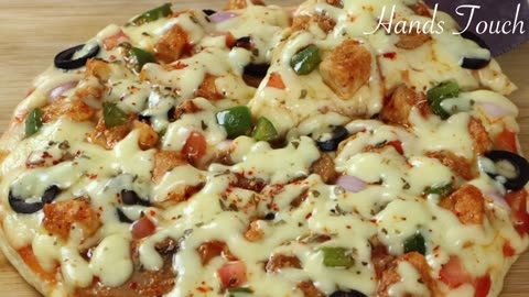 No Yeast No oven Chicken Pizza Recipe