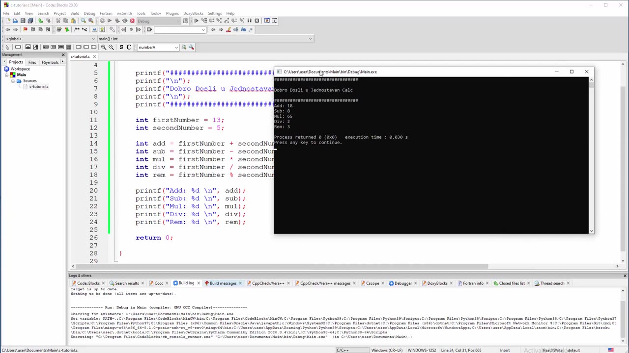 C Program - Zamena Dva Broja BEZ Privremene Varijable