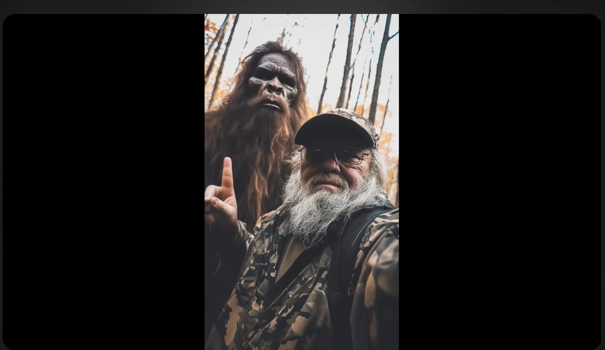 MANIMAL BIGFOOT CLOSE UP SELFIE PHOTO - The End of the Story (CC)