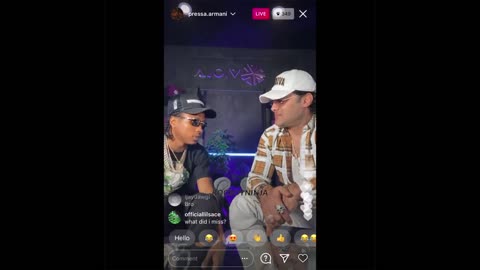 Pressa IG live inside #avianne showing his chains #lifestyle