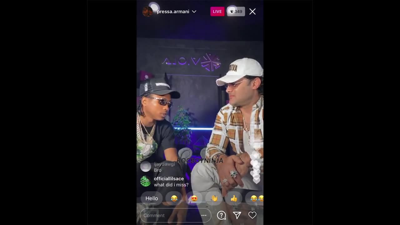Pressa IG live inside #avianne showing his chains #lifestyle