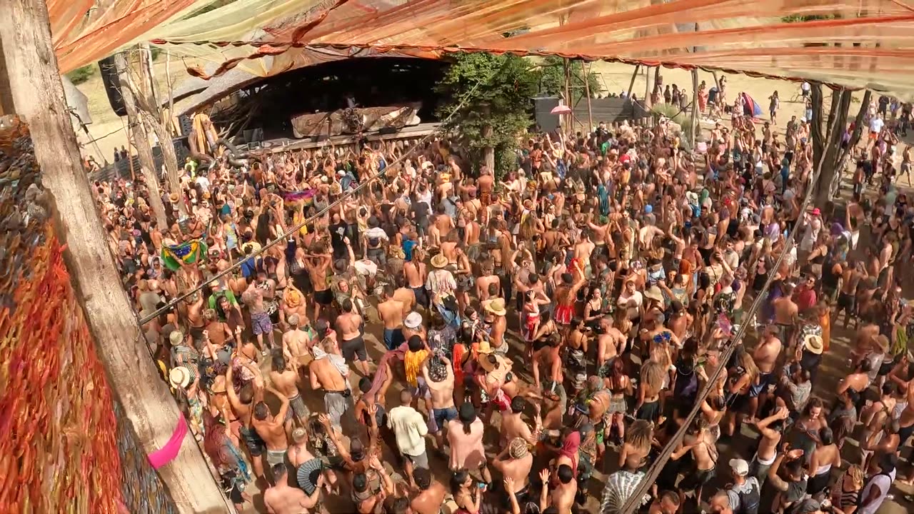 Freedom Fighters live at Ozora 2022 The end of the set from the tower