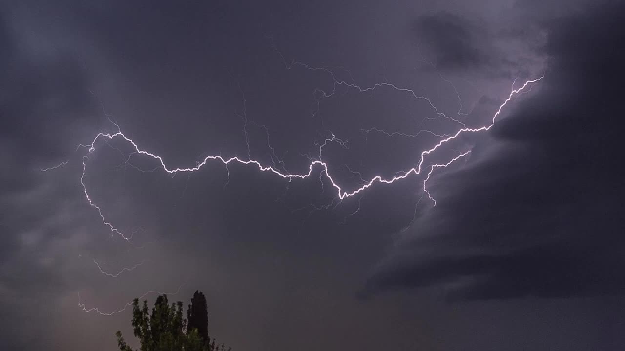 Thunder clap and long rumble with light rain 1 1 hour perfect for sleeping and studying