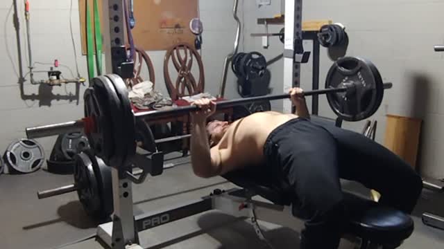 275 lbs bench x 1 repetition