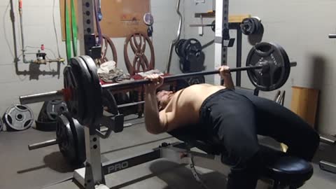 275 lbs bench x 1 repetition