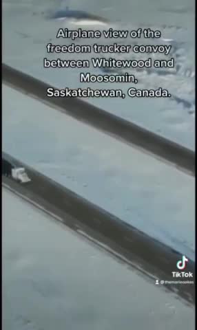 Aerial View of Freedom Convoy